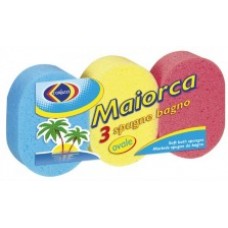 MAIORCA OVALE SPUGNA BAGNO X 3    - ean: 8006230310157 - PxC: 24 - id: CORAZZI545