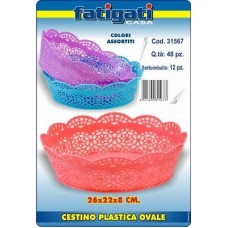 FATIGATI CESTINO PLASTCA OVALE 26X22X8CM    - ean: 8011690315673 - PxC: 12 - id: FATIGATI15673