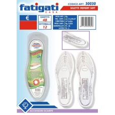 FATIGATI SOLETTE MEMORY SOFT  - ean: 8011690300303 - PxC: 12 - id: FATIGATI300303