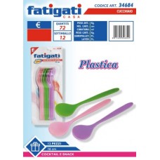 FATIGATI CUCCHIAIO PLASTICA X12 COLORATI  - ean: 8011690346844 - PxC: 12 - id: FATIGATI844