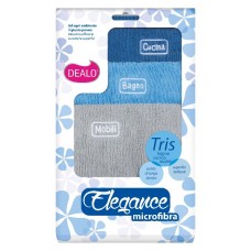 DEALO PANNO ELEGANCE KIT 3PZ MICROFBRA    - ean: 8057741091844 - PxC: 12 - id: QK01200